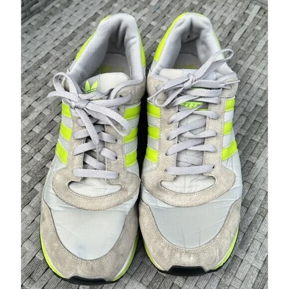 Adidas Mens ZXZNYL Running Shoes Gray Green Size‎ 13